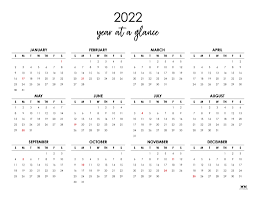 2022 yearly calendars 25 free printables printabulls