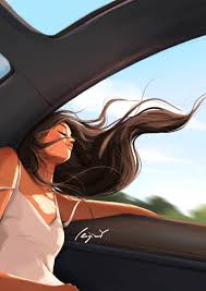 Life Is Too Short Art Print Traveling Wind Blowing Etsy Illustration Art Girl Digital Art Girl Girl Cartoon