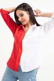 fvr 1496 fermuarli iki renk gomlek kadin gomlek kadin olmak