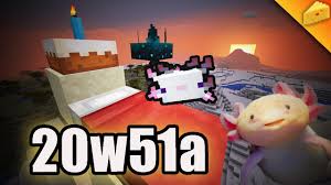 Update 2.26 has arrived for minecraft and here's the full list of changes and fixes added with this patch. 20w51a Axolotls In Minecraft Minecraft 1 17 Snapshot 20w51a Overview Youtube