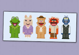 Easy cross stitch patterns cartoon characters. The Muppet Show Digital Cross Stitch Pattern