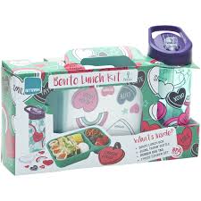 Smash 4 Piece Hearts Bento Pack Big W Lunch Kit Bento Rubber Bags