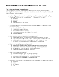 Forensic Science Physical Evidence Worksheet Nidecmege