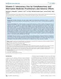 Swelling of your face, lips, tongue, or throat. Pdf Vitamin C Intravenous Use By Complementary And Alternative Medicine Practitioners And Adverse Effects