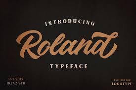 Fonts of this category «handwritten fonts». Roland Typeface In Fonts On Yellow Images Creative Store