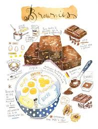 Illustration Lucile Prache Brownies Jpg Lucile Prache Virginie Carnet De Recette Recette Illustree Croquis D Aliments