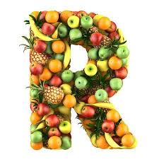 Letter R Made Of Fruits Isolated On A White In 2020 Fruit Letters Juice Bar Interior Fruit