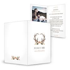 Das moderne design ist minimalistisch. Einladung Zur Rustikalen Hochzeit Mit Hirschgeweih Und Blumen Carinokarten