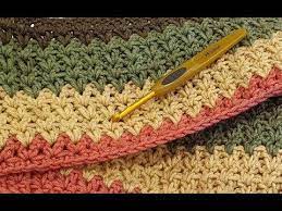 Double Crochet V Stitch Blanket Border Part 1 Youtube Crochet V Stitch Blanket V Stitch Crochet Stitch Blanket