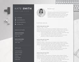 Resume Template One Page Resume Professional Resume Etsy
