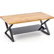 Glass top oak coffee table and end table $75 obo. Stylish Xena 110x60 Oak Coffee Table With Shelf Halmar
