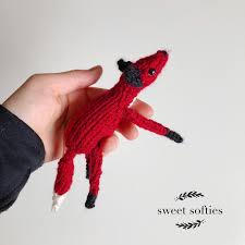 Make one now with the free pattern provided by the link below photo. Knit Pocket Fox Amigurumi Free Knitting Pattern Sweet Softies Amigurumi And Crochet