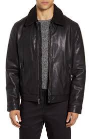 Cole Haan Leather Aviator Jacket Nordstrom Mens Leather Bomber Jacket Aviator Jackets Aviator Jacket Mens
