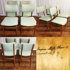 Another Mcm Restoration Completed This Set Of 4 Mid Century Modern Dining Chairs Are Now Avail Midcentury Modern Dining Chairs Dining Chairs Vintage Furniture