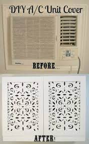 The cover reduces uncomfortable drafts. Diy A C Unit Cover Diy Air Conditioner Air Conditioner Units Window Air Conditioner Cover