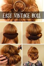 Shoulder length hairdos are also just long enough to pop up in a bun or a twist, without your hairstylist trying to work out what to do with any excess hair. Enticing Vintage 1050 Curls With Foam Rollers Hair Styles Easy Vintage Hairstyles Vintage Hairstyles