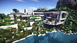 There's a better option out there! Jerenvids On Twitter Modern Cliffside House In Minecraft By Ackers5861 See Video Download Https T Co 2axankoeos
