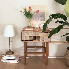 The stunning jungle bed can easily work for younger or older children. 237 99 Wooden Walnut Nightstand Rattan Drawer For Bedroom Living Room Storage B Scandinavian Bedroom Other By Homary Limited Houzz Nz