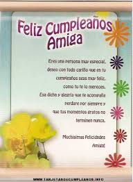 Carta de feliz cumpleaños para mi mejor amiga. Tarjetas De Cumpleanos Para Una Amiga Tarjetas De Cumpleanos
