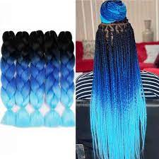 1 clip in or braid in messy fishtail braid extension pick hair color synthetic hair boho hair extension (dark brown 6 & light brown 12 mix) purplefinchstore. Aidusa Ombre Braiding Hair 5pcs Synthetic Afro Braiding Hair Extensions 24 Inch For Women Hair 3 Tone Twist Crochet Braids 100g 48 Black To Blue Buy Online In China At China Desertcart Com Productid 117913477