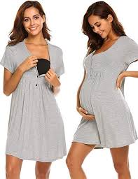 Ekouaer Nursing Dressmaternity Nightgown Labor Delivery Gowns For Hospital Breastfeeding Dress Sleep L Maternity Nightgown Breastfeeding Dress Delivery Gown