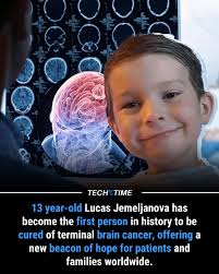 Boy cured of terminal brain cancer