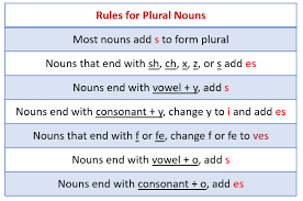 That means that the plural form does not follow the rules above. Singular Nouns And Plural Nouns Video Lessons Examples Explanations