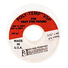Valve packing tape, ptfe, 5/32 in width, 120 in length, white color item # 21tf45; Amazon Com Poly Temp 19094 White 100 Ptfe Valve Stem Packing Adhesive Tape 3 32 X 50 Industrial Scientific
