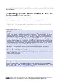 PDF) Omenn Syndrome Caused by A Novel Mutation of the DCLRE1C Gene: Case  Report and Review of Literature