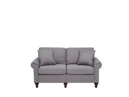 Chaise longue a 2 posti imbottita in tessuto grigio scuro. Divano A 2 Posti In Tessuto Grigio Chiaro Otra Beliani It