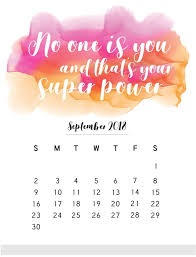 September 2018 Calendar With Quotes Calendar Quotes September Calendar Monthly Calendar 2018