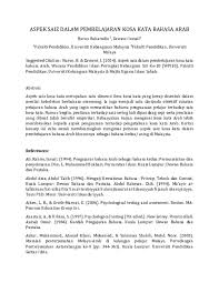 Percakapan bahasa arab tentang perkenalan. Pdf Aspek Saiz Dalam Pembelajaran Kosa Kata Bahasa Arab Assoc Prof Dr Zawawi Ismail And Harun Baharudin Academia Edu