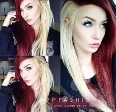 Red And White Hair I Really Love This Style U Can Really See It Has Been Dyed And Still Looks So Normal If U Can Edgy Hair Multicolored Hair Hair Styles