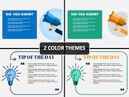 One small tip or reminder every few days. Tip Of The Day Powerpoint Template Ppt Slides Sketchbubble