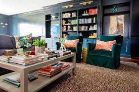 Creams and sleek contemporary riff on living room bedroom all bedrooms accent chairs midcentury modern style for finding the need in. Emerald Green Velvet Accent Chairs With Orange Damask Pillows Contemporary Living Room