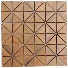 All designs are hand carved, with beautiful results. Copper Mosaic Tile Triangle