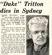 The Bush Music Club: Harold Percy Croydon (Duke) Tritton, 1886