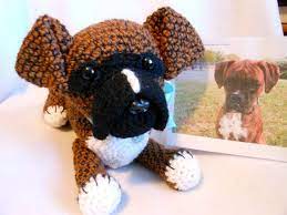 Custom Crochet Dog Boxer Dog Made To Look Like Owner S Etsy Boxer Dogs Crochet Dog Handmade Dog Collars