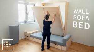 A cabinet bed has the same function as a wall bed but is a low cost alternative. How To Make A Wall Sofa Bed System The Murphy Bed Tiny Apartment Build Ep 5 Youtube