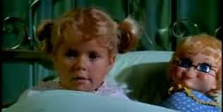 Mrs. Beasley doll by Mattel (1967). When her string was pulled, she spoke  11 different phrases, including "Do you want to try