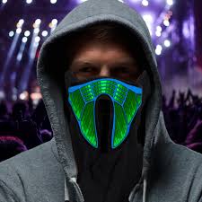 El Light Up Face Mask Sound Activated Light Up Face Mask Face Mask Mask