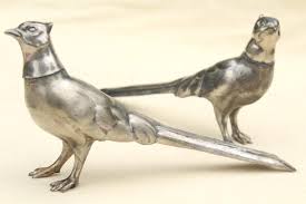Vintage Silver Plate Pheasants Long Tailed Birds Pair Of Salt Pepper Shakers Great savings & free delivery / collection on many items.