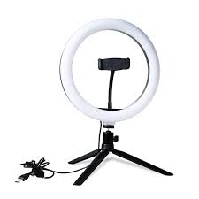 Video Conference Ring Light Kit 10 Led Desktop Stand Phone Holder