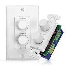 Amazon.com: Pyle in Wall Speaker Volume Control - Home Audio Smart 2-Channel  A/B Dual Channel Speakers Controller Selector Pod Box - Rotary Knob Fader  Control Up to (1) Pair of Indoor or