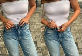 Learn how to make waist smaller on your jeans now with this quick and easy to follow video tutorial. I Tried The Viral Tiktok Jean Hack To Make Baggy Jeans Fit Popsugar Fashion
