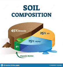 Il suolo è composto da componente solida inorganica, aria, acqua, humus.