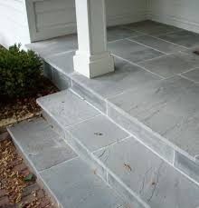 What About A Lovely Blue Stone Front Stoop And The Facade Of The Front Stoop Concrete Patio Makeover Porch Tile Stone Patio Designs