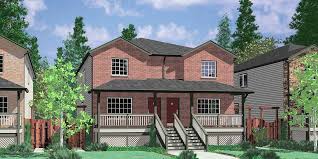 2383 this town home plan is sold as part of a multi unit building. Duplex House Plans Brownstone House Plans D 445