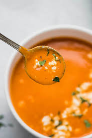 I would recommend only blending 1/3 to 1/2 of the soup, leaving some chuncks gives it a nice consistancy. Easy Tomato Feta Soup Recipe Low Calorie Low Carb Keto Cooking Lsl