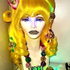 1960's CURLY LONG BEEHIVE Theatrical Halloween Costume Cosplay Wig